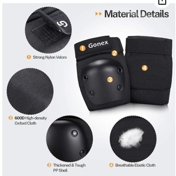 Gonex knee pads, elbow pads, wrist guards Protective Gear Set. Size Large. New! - Picture 8 of 10